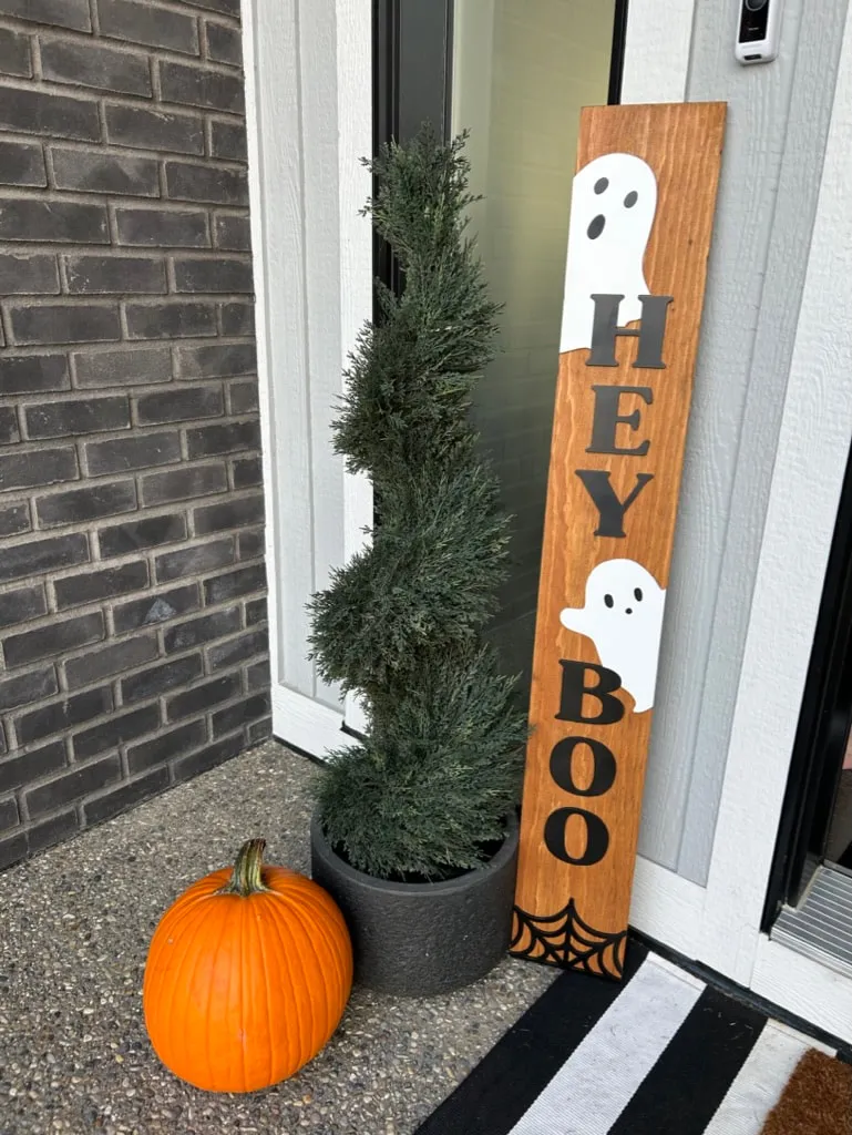 Hey Boo Porch Sign