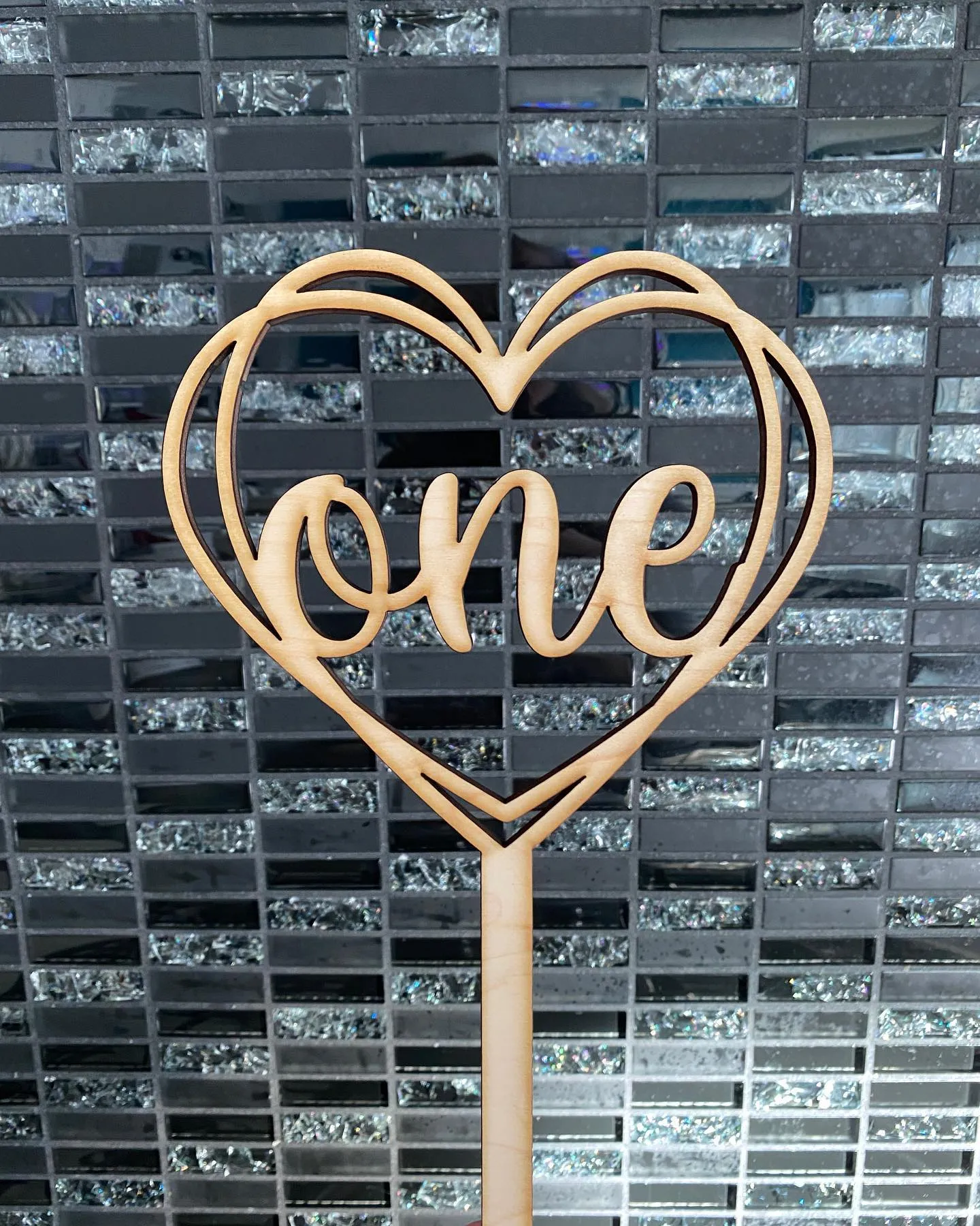 Heart + Number - Cake Topper