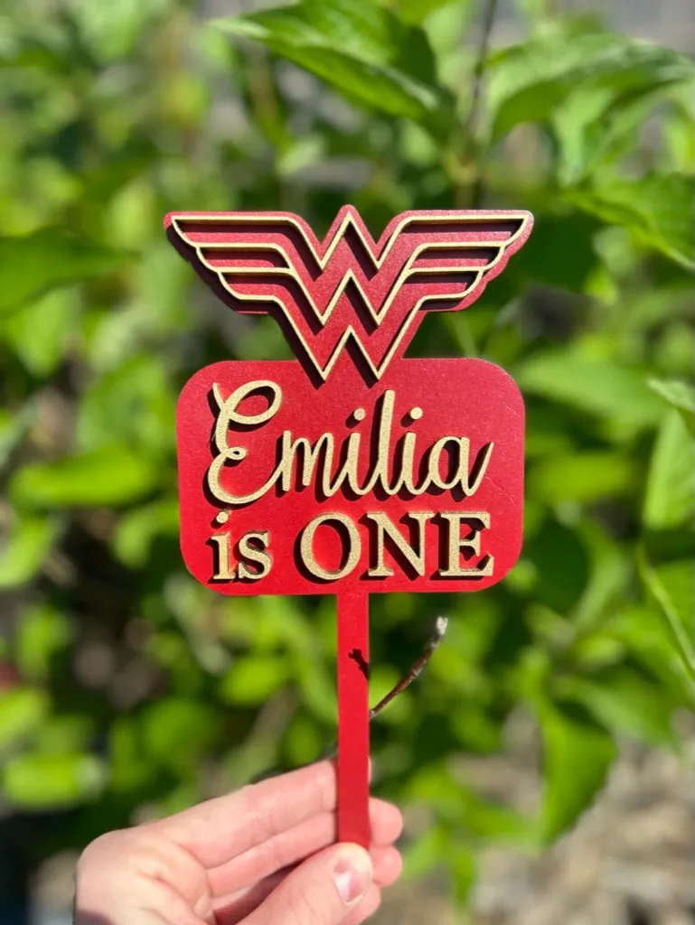 Superhero inspired cake topper