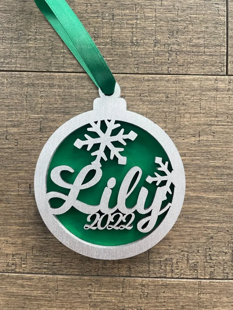 Two Layered Snowflake Ornament view 4