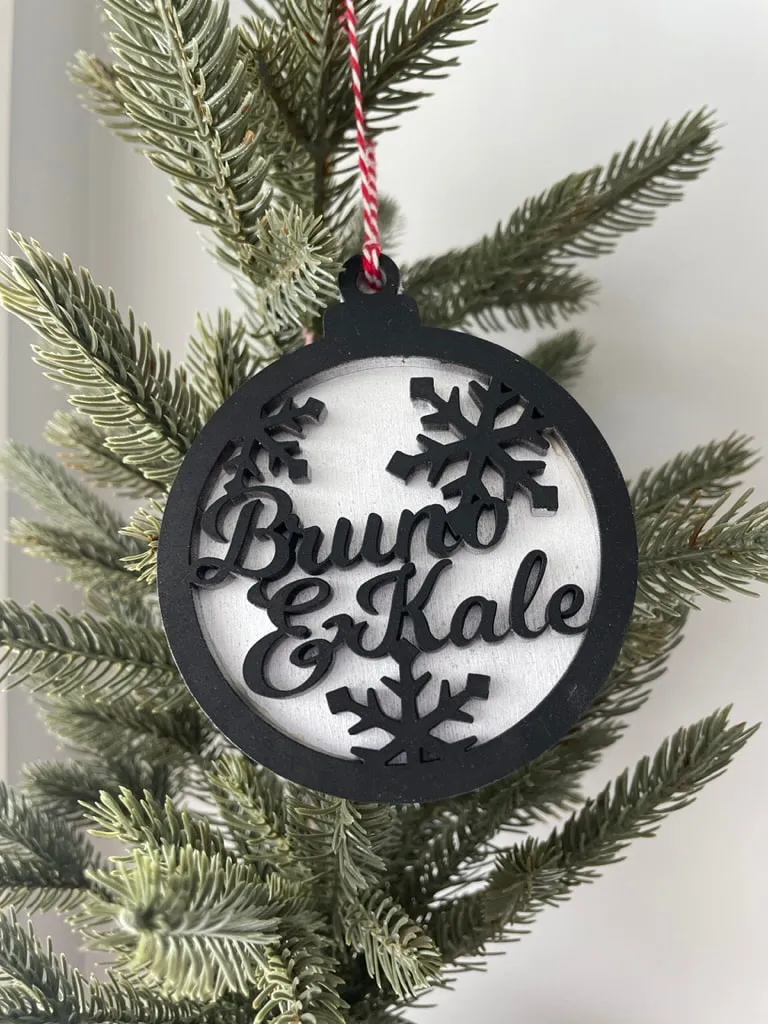 Two Layered Snowflake Ornament view 5