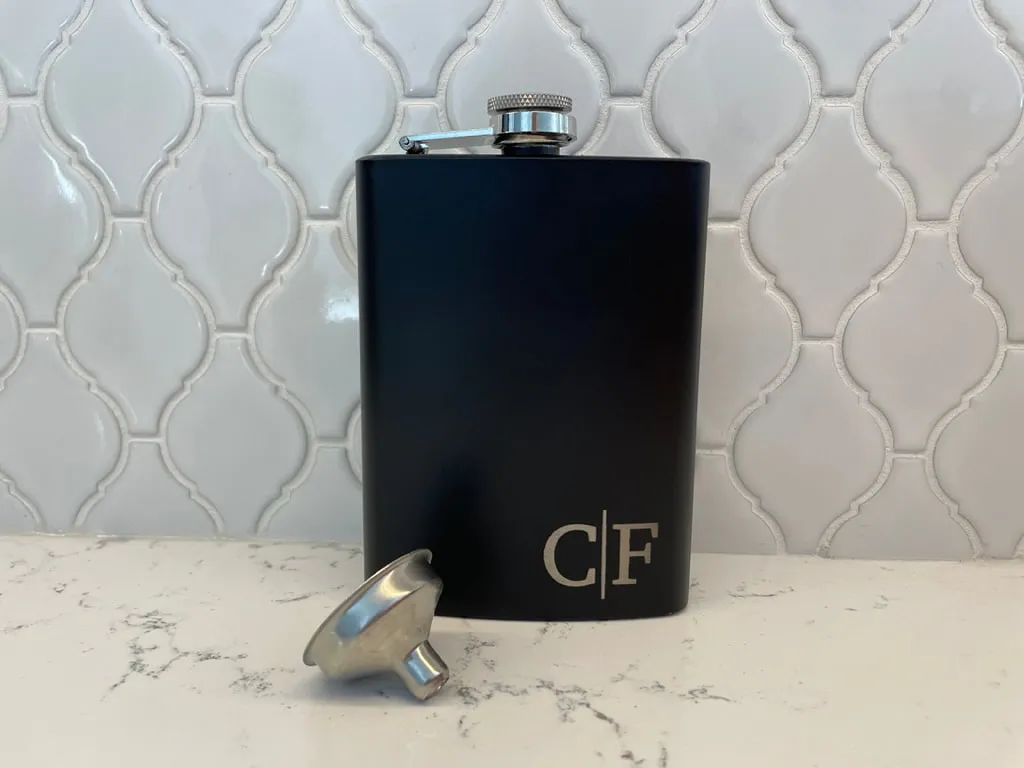 8oz Matte Black Flask view 10