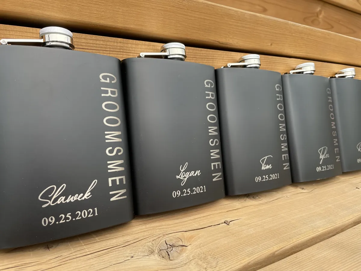 8oz Matte Black Flask view 3