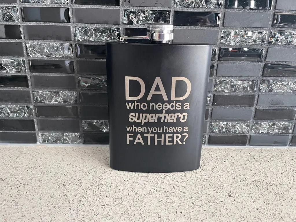 8oz Matte Black Flask view 6