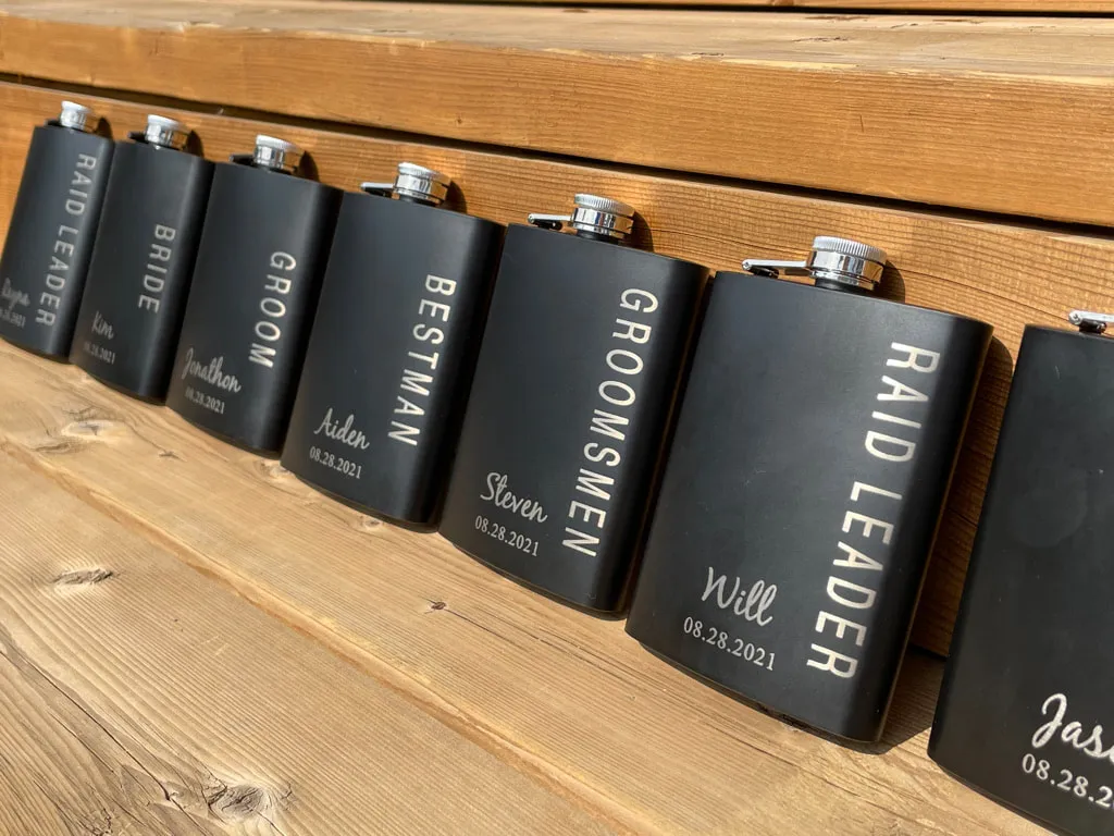 8oz Matte Black Flask
