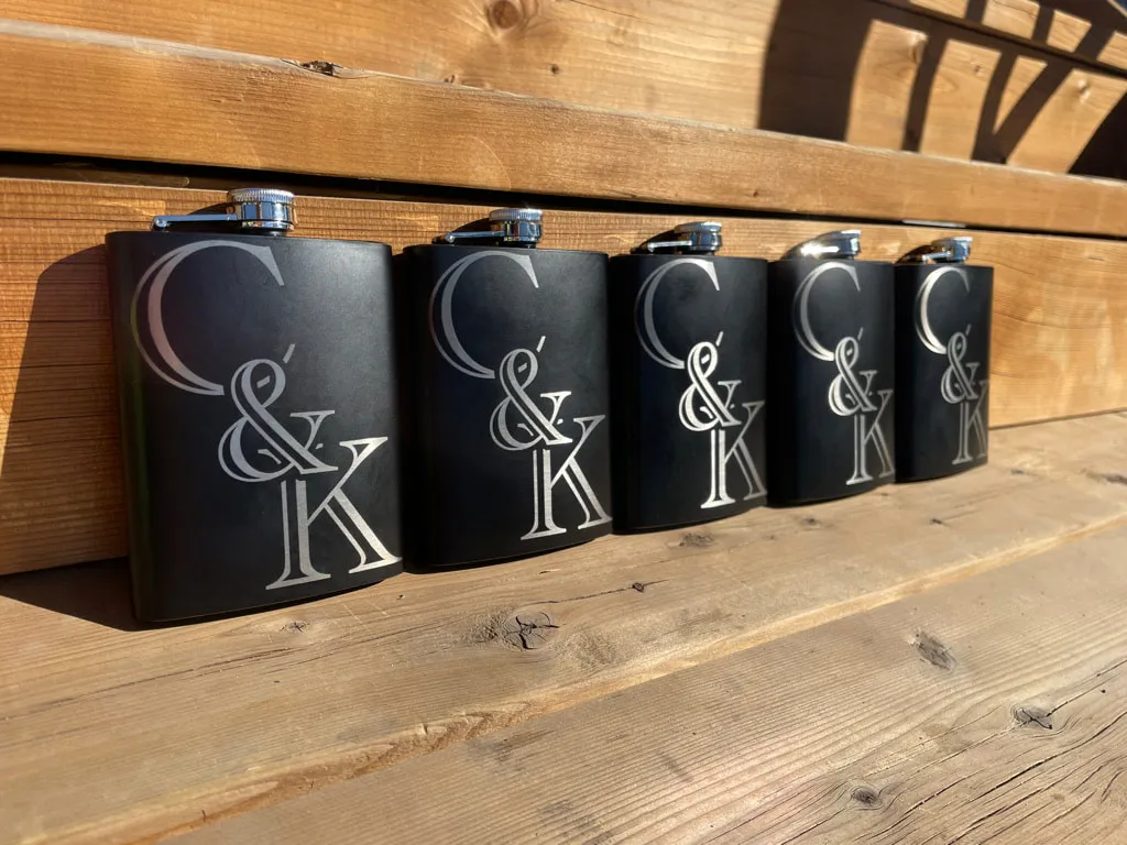 8oz Matte Black Flask view 7