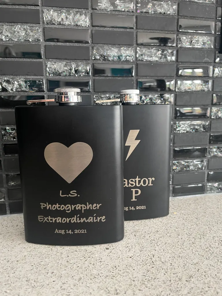 8oz Matte Black Flask view 8