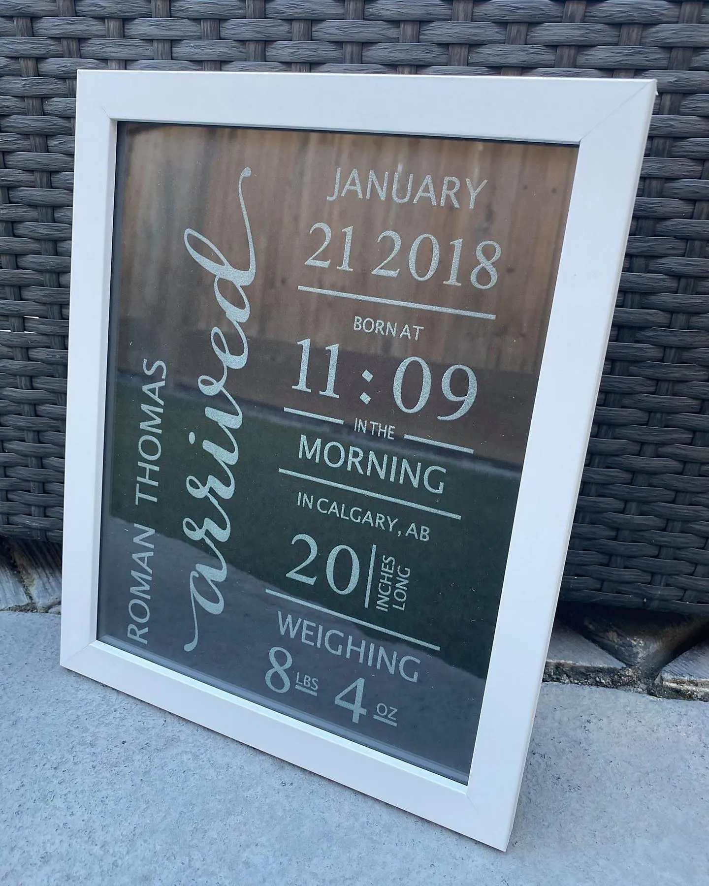 Baby Stats on Glass