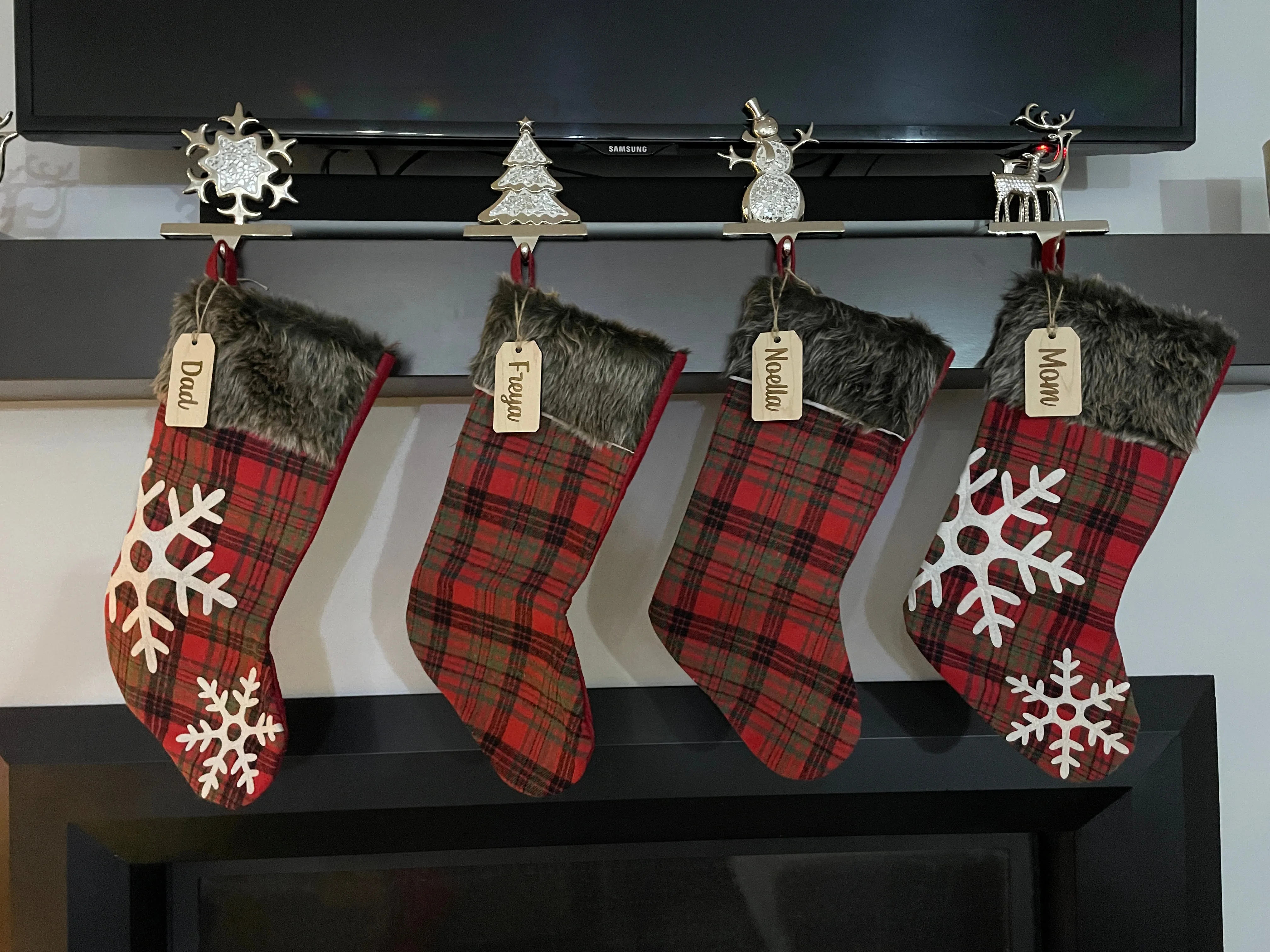 Stocking Tag & Raw wood Name Tag Combo