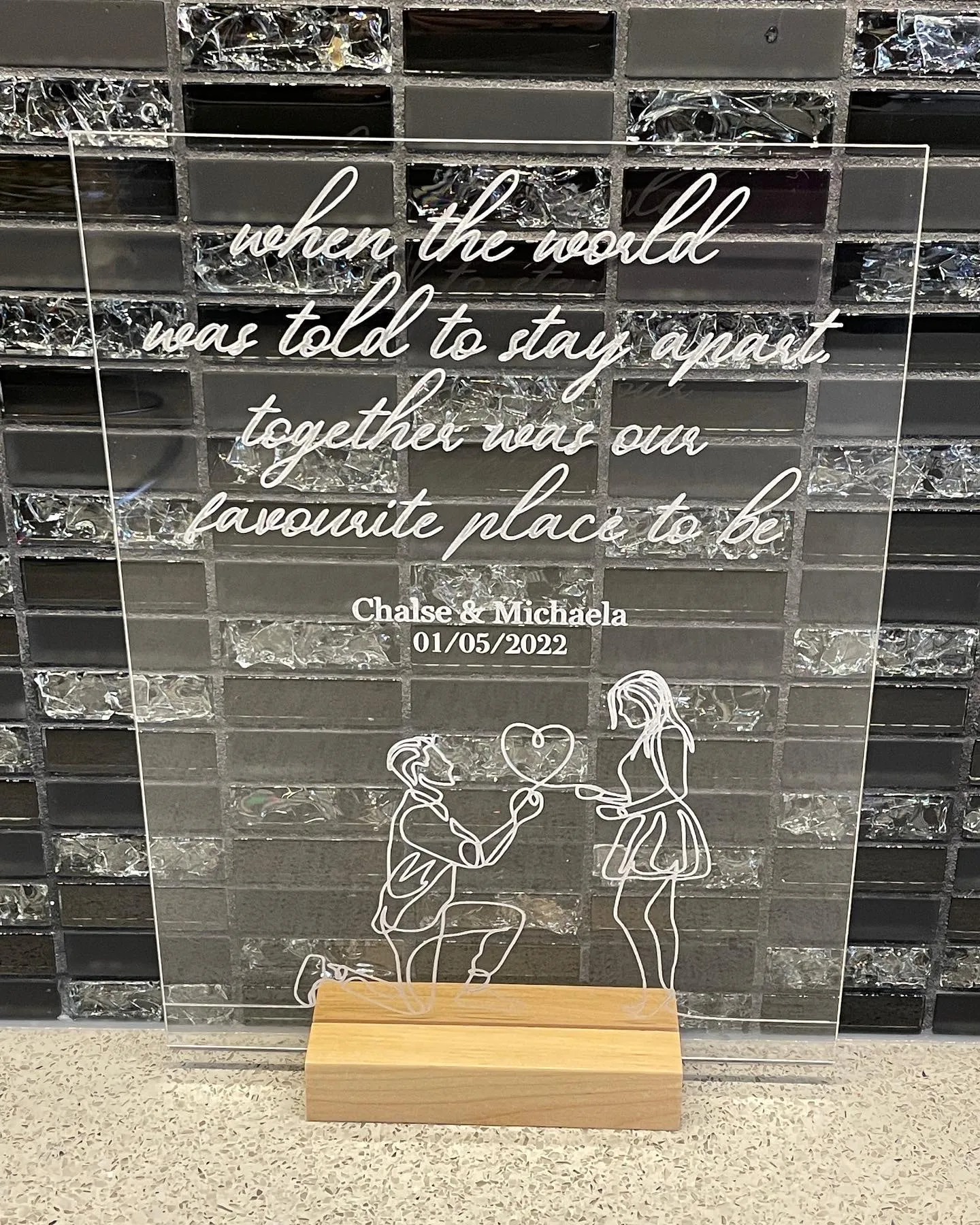 Laser Engraved Acrylic Sheet