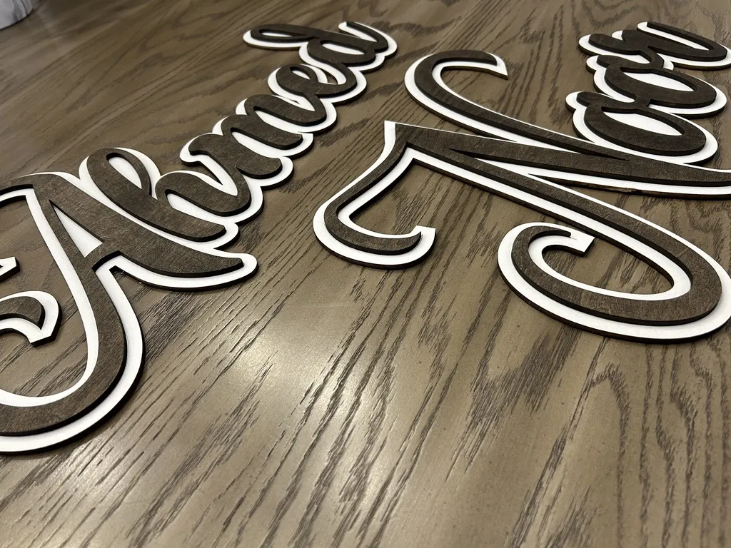 2 layered name sign view 2