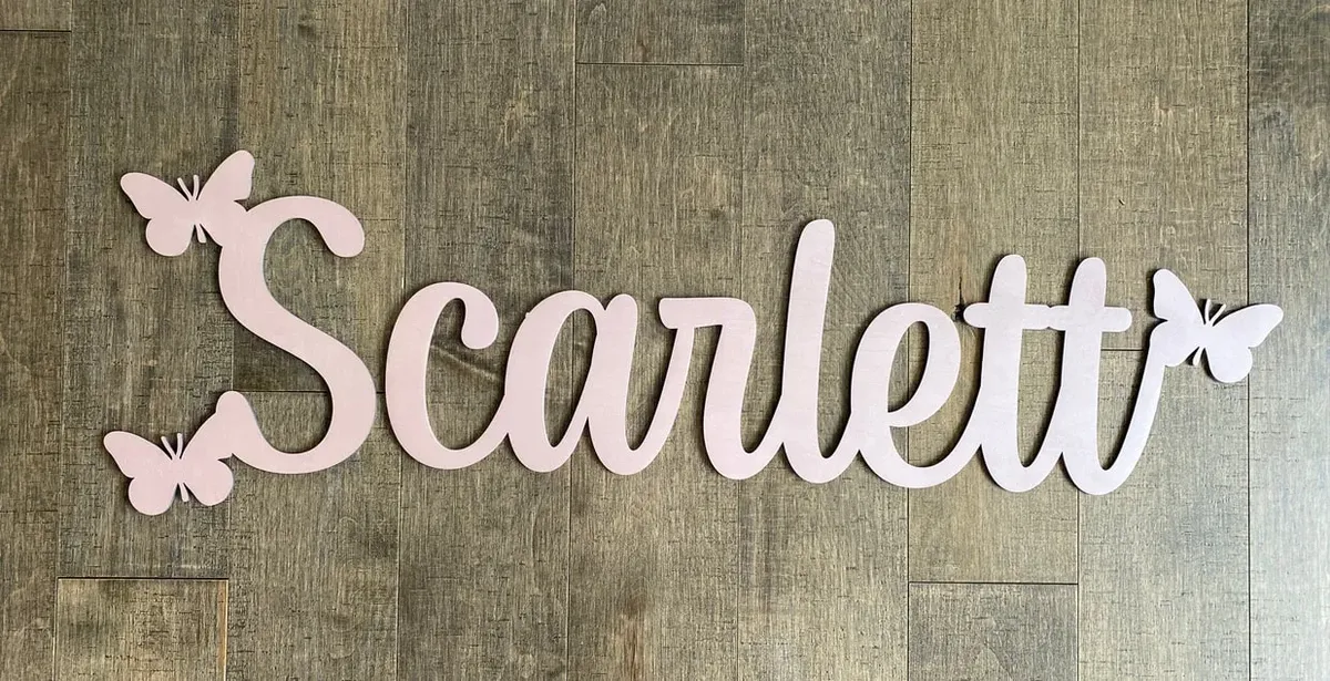 Name Cut out w/ butterflies view 3