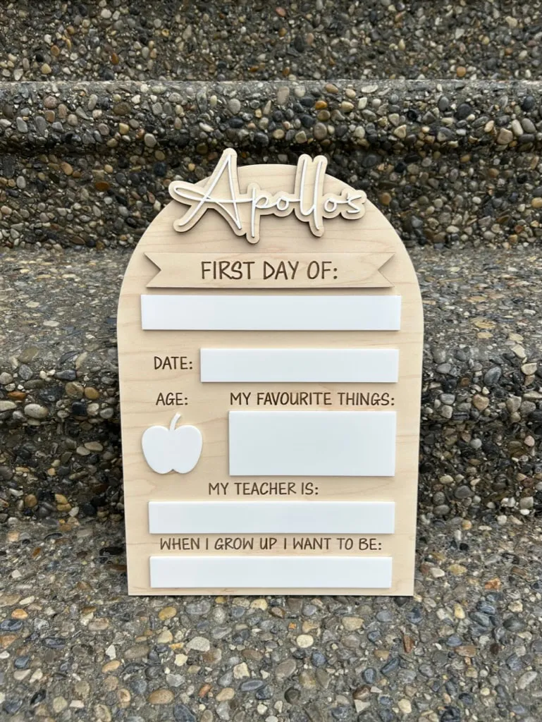 Back to School Sign/First + Last day of