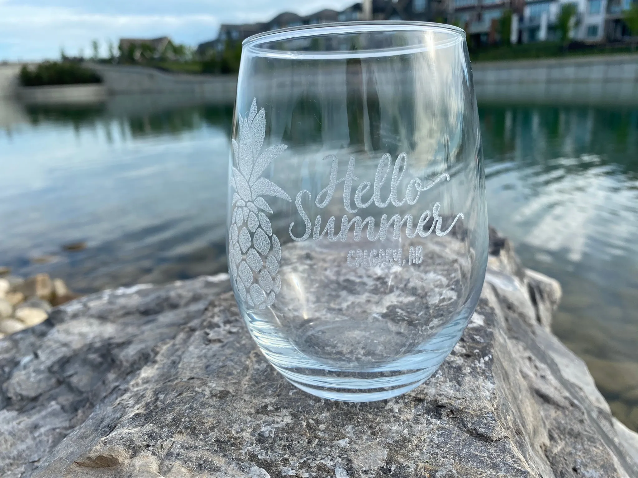Engraved Wine Glass