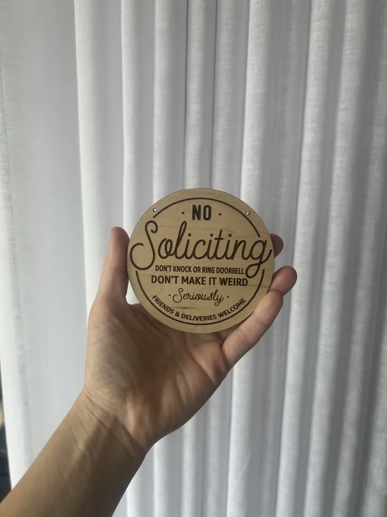 No Soliciting sign