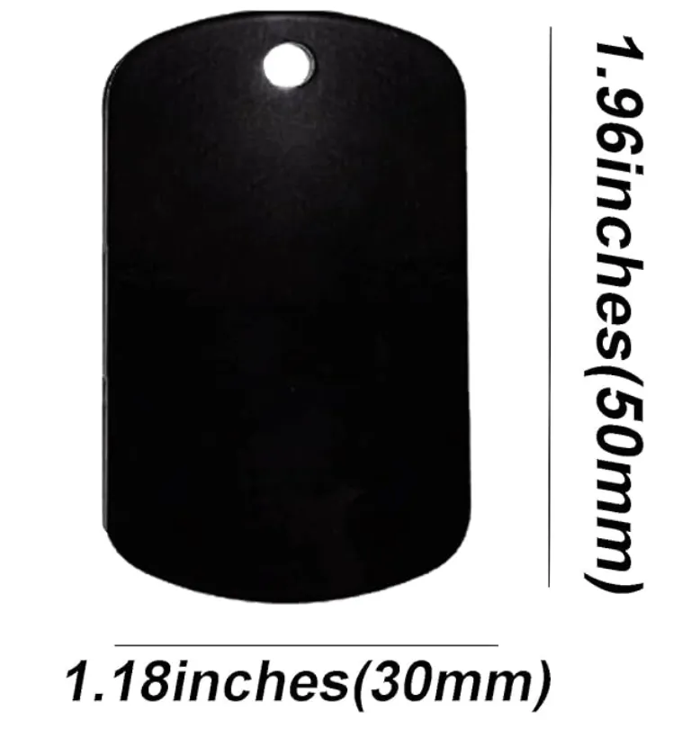 Black Dog Tags / Military Tags view 2