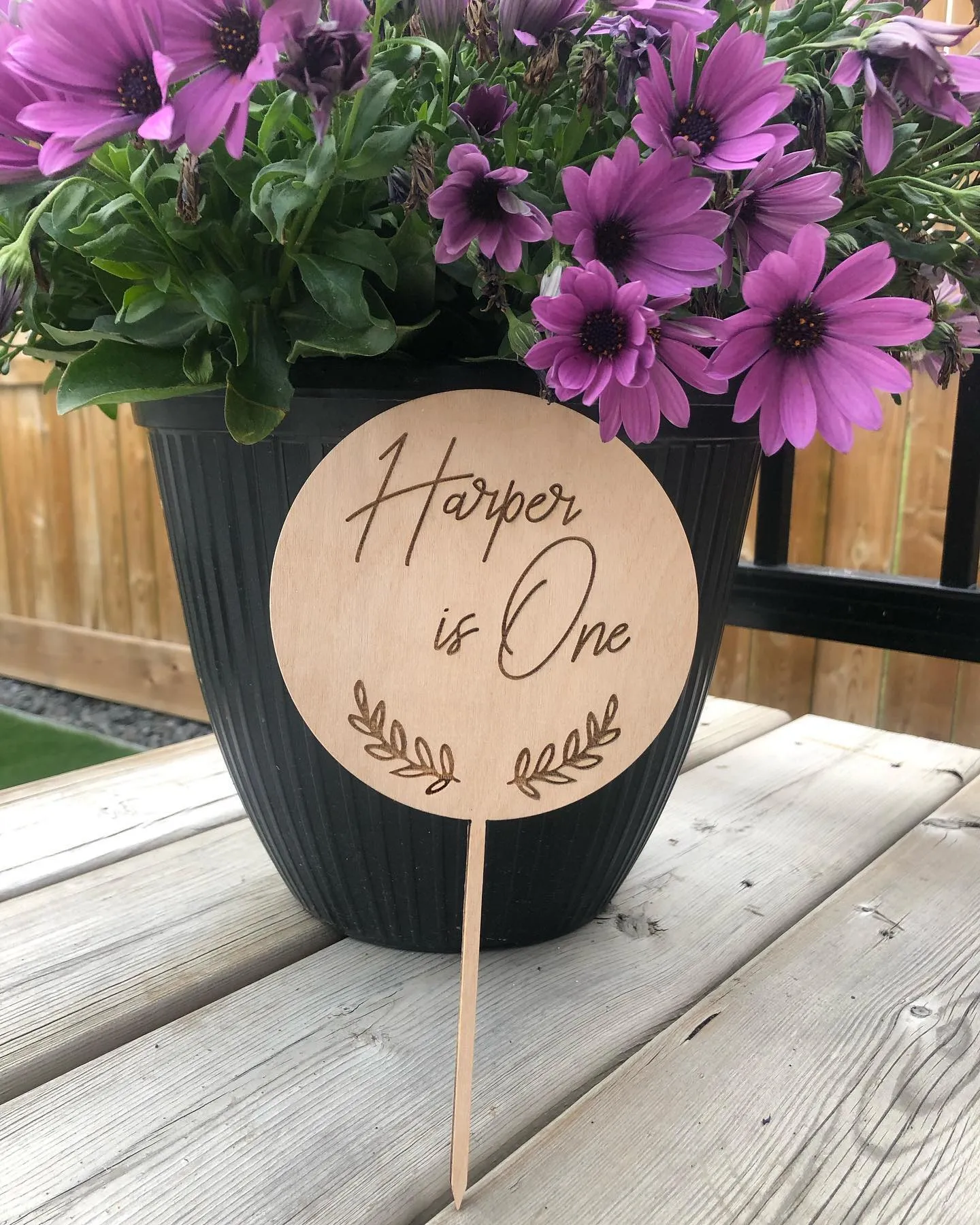 Round Cake Topper 4x4