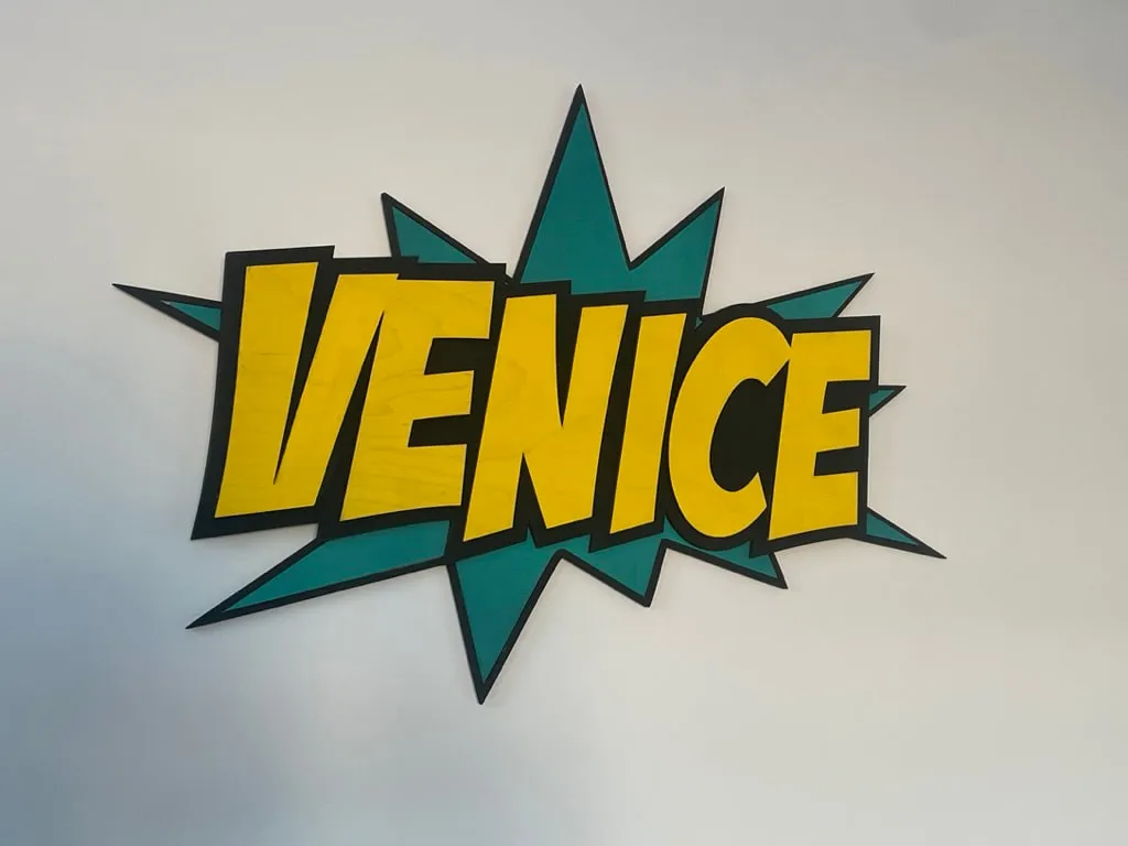 Superhero inspired name sign
