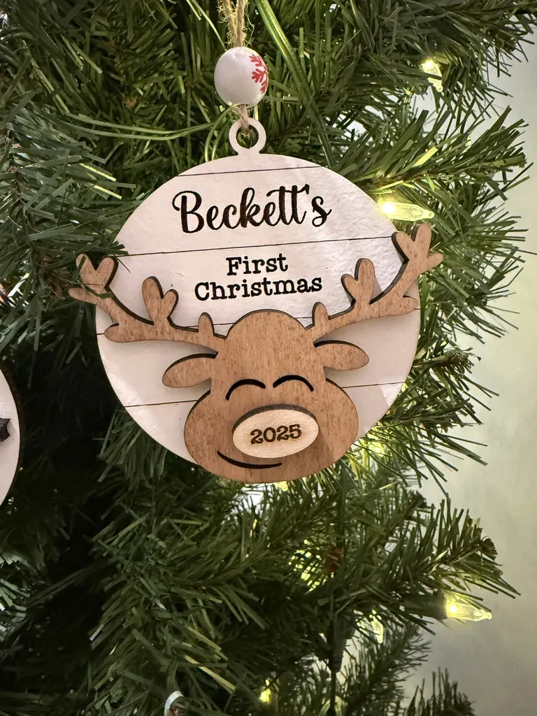Deer - First Christmas Ornament view 3