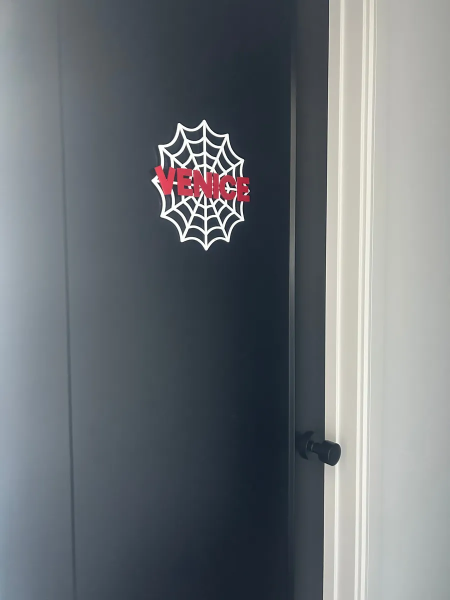 Spider Web Door Sign for bedroom view 2