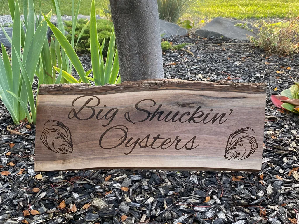 Walnut Live Edge Cabin Sign view 2