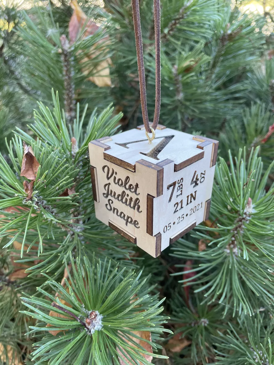 2x2 Baby Block Ornament view 4