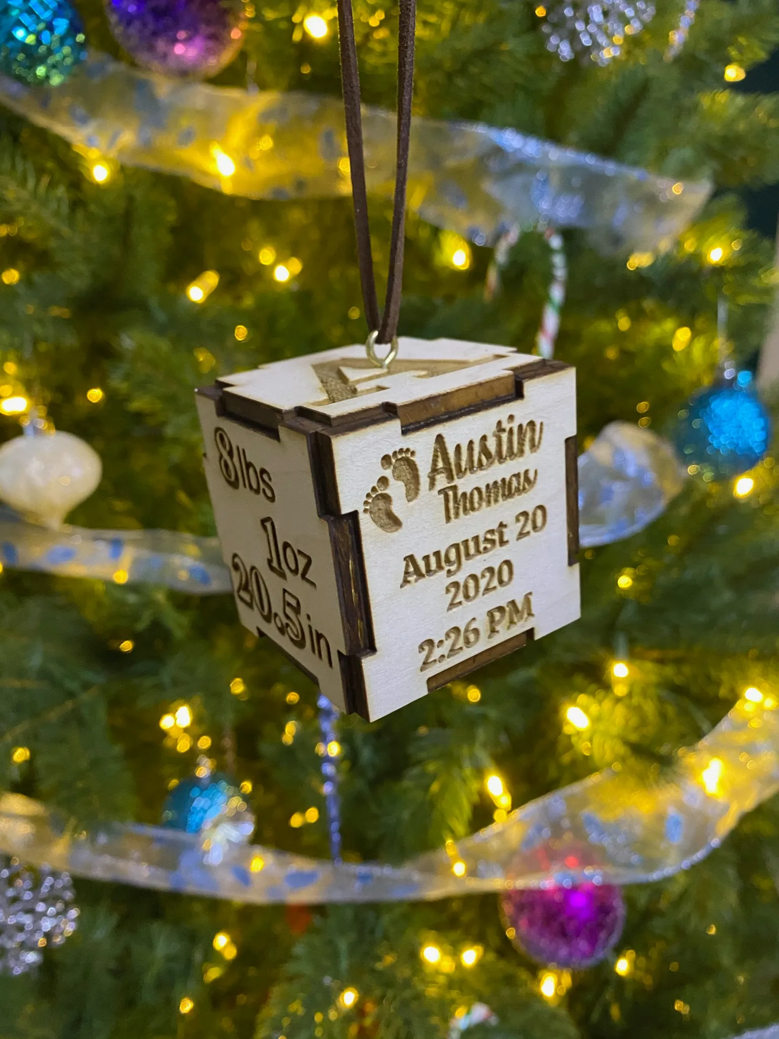 2x2 Baby Block Ornament