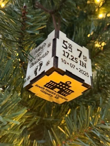 2x2 Baby Block Ornament view 6