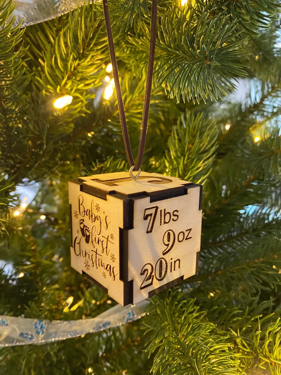 2x2 Baby Block Ornament view 2